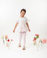 Caramelo Kids English Summer legging Set pink